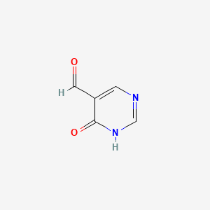 molecular formula C5H4N2O2 B580163 4-Hydroxy-5-formylpyrimidine CAS No. 16357-82-7