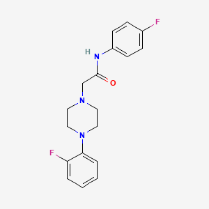 molecular formula C18H19F2N3O B5801689 N-(4-fluorophenyl)-2-[4-(2-fluorophenyl)piperazin-1-yl]acetamide 