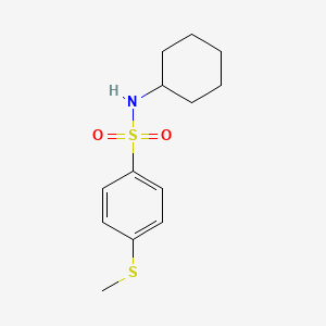 molecular formula C13H19NO2S2 B5801784 N-cyclohexyl-4-(methylsulfanyl)benzenesulfonamide 