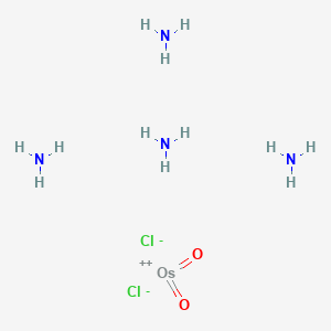 molecular formula Cl2H12N4O2Os B580181 Azane;dioxoosmium(2+);dichloride CAS No. 18496-70-3