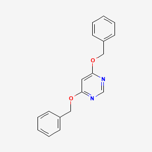 molecular formula C18H16N2O2 B580184 4,6-Bis(benzyloxy)pyrimidine CAS No. 18337-66-1