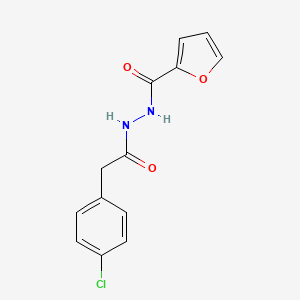 molecular formula C13H11ClN2O3 B5801869 N'-[2-(4-chlorophenyl)acetyl]furan-2-carbohydrazide 