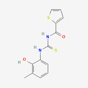 molecular formula C13H12N2O2S2 B5801872 N-[(2-hydroxy-3-methylphenyl)carbamothioyl]thiophene-2-carboxamide 