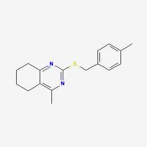 molecular formula C17H20N2S B5801975 4-Methyl-2-[(4-methylbenzyl)sulfanyl]-5,6,7,8-tetrahydroquinazoline 