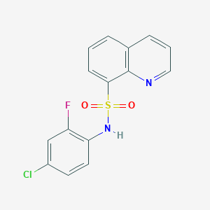 molecular formula C15H10ClFN2O2S B5802035 N-(4-chloro-2-fluorophenyl)quinoline-8-sulfonamide 