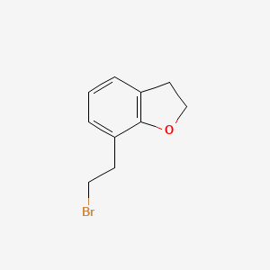 molecular formula C10H11BrO B580206 Benzofuran, 7-(2-bromoethyl)-2,3-dihydro- CAS No. 1598271-92-1