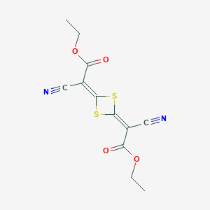 molecular formula C12H10N2O4S2 B058021 Diethyl 2,2'-(1,3-dithietane-2,4-diylidene)bis(cyanoacetate) CAS No. 22624-54-0