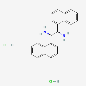 molecular formula C22H22Cl2N2 B580211 (1S,2S)-1,2-dinaphthalen-1-ylethane-1,2-diamine;dihydrochloride CAS No. 1052707-27-3