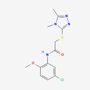 molecular formula C13H15ClN4O2S B5802165 N-(5-chloro-2-methoxyphenyl)-2-[(4,5-dimethyl-4H-1,2,4-triazol-3-yl)sulfanyl]acetamide 