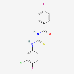molecular formula C14H9ClF2N2OS B5802167 N-[(3-chloro-4-fluorophenyl)carbamothioyl]-4-fluorobenzamide 