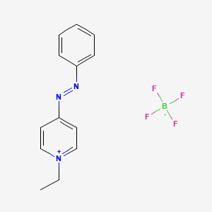 molecular formula C13H14BF4N3 B580219 1-Ethyl-4-(phenylazo)-pyridinium tetrafluoroborate CAS No. 16600-18-3
