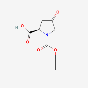 B580220 (R)-1-(tert-Butoxycarbonyl)-4-oxopyrrolidine-2-carboxylic acid CAS No. 364077-84-9
