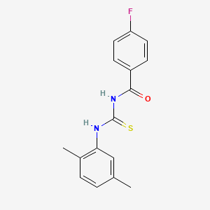 molecular formula C16H15FN2OS B5802245 N-[(2,5-dimethylphenyl)carbamothioyl]-4-fluorobenzamide 