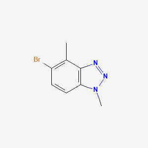 molecular formula C8H8BrN3 B580226 5-bromo-1,4-dimethyl-1H-benzo[d][1,2,3]triazole CAS No. 1799973-88-8