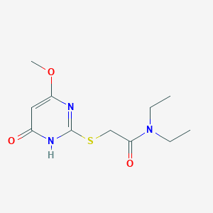 molecular formula C11H17N3O3S B5802348 N,N-diethyl-2-[(4-hydroxy-6-methoxypyrimidin-2-yl)sulfanyl]acetamide 