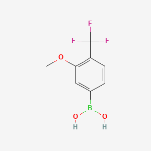 molecular formula C8H8BF3O3 B580238 3-Methoxy-4-(trifluoromethyl)phenylboronic acid CAS No. 1004775-33-0
