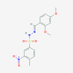 molecular formula C16H17N3O6S B5802430 N'-[(E)-(2,4-dimethoxyphenyl)methylidene]-4-methyl-3-nitrobenzenesulfonohydrazide 