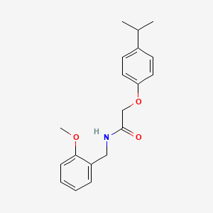 molecular formula C19H23NO3 B5802465 N-(2-methoxybenzyl)-2-[4-(propan-2-yl)phenoxy]acetamide 