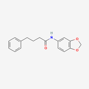 molecular formula C17H17NO3 B5802538 N-(1,3-benzodioxol-5-yl)-4-phenylbutanamide 