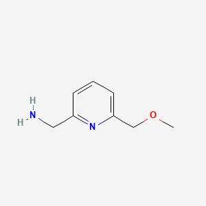 molecular formula C8H12N2O B580255 [6-(Methoxymethyl)pyridin-2-yl]methanamine CAS No. 863548-33-8