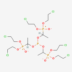 molecular formula C18H36Cl6O12P4 B580256 Tris[1-[bis(2-chloroethoxy)-oxidophosphaniumyl]ethyl] phosphite CAS No. 16225-88-0