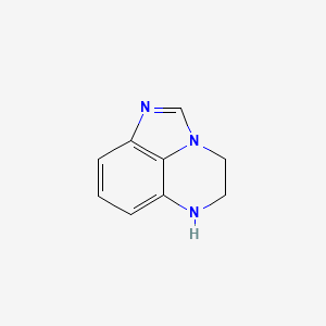 molecular formula C9H9N3 B580272 1,3,9-Triazatricyclo[6.3.1.04,12]dodeca-2,4(12),5,7-tetraene CAS No. 16242-46-9