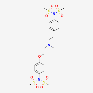 molecular formula C21H31N3O9S4 B580273 Methyl-[4-(dimethylsulfonylamino)phenylethyl]-[4-(dimethylsulfonylaminophenoxyethyl-d4)amine CAS No. 937194-91-7