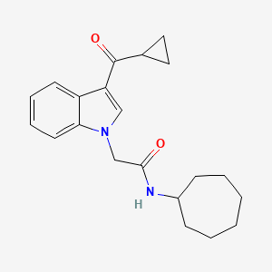molecular formula C21H26N2O2 B5802732 N-CYCLOHEPTYL-2-(3-CYCLOPROPANECARBONYL-1H-INDOL-1-YL)ACETAMIDE 
