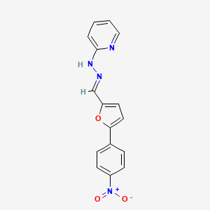 molecular formula C16H12N4O3 B5802738 N-[(E)-[5-(4-nitrophenyl)furan-2-yl]methylideneamino]pyridin-2-amine 