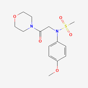 molecular formula C14H20N2O5S B5802778 N-(4-methoxyphenyl)-N-[2-(4-morpholinyl)-2-oxoethyl]methanesulfonamide 