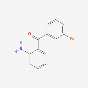 molecular formula C13H10BrNO B580281 (2-Aminophenyl)(3-bromophenyl)methanone CAS No. 136266-79-0