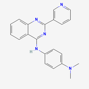 molecular formula C21H19N5 B5802815 N1,N1-dimethyl-N4-[2-(3-pyridyl)quinazolin-4-yl]benzene-1,4-diamine 