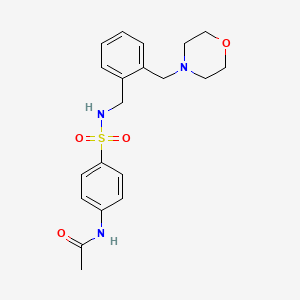 molecular formula C20H25N3O4S B5802829 N-{4-[({2-[(MORPHOLIN-4-YL)METHYL]PHENYL}METHYL)SULFAMOYL]PHENYL}ACETAMIDE 