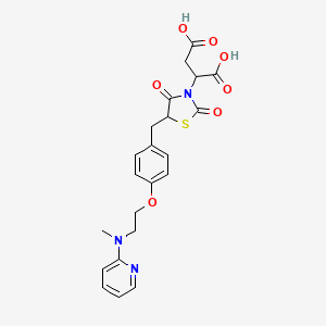 molecular formula C22H23N3O7S B580283 N-(1,2-Dicarboxyethyl) rosiglitazone CAS No. 956239-35-3