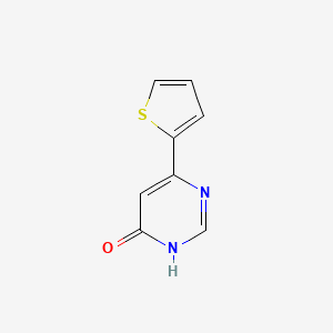 molecular formula C8H6N2OS B580285 6-(Thiophen-2-yl)pyrimidin-4-ol CAS No. 1105195-61-6