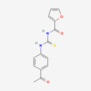 molecular formula C14H12N2O3S B5802886 N-[(4-acetylphenyl)carbamothioyl]furan-2-carboxamide 