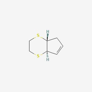 molecular formula C7H12S2 B580290 5H-Cyclopenta-p-dithiin,hexahydro-,trans-(8CI) CAS No. 16214-59-8