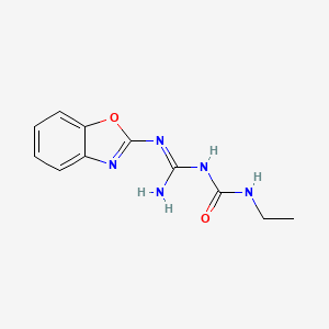 molecular formula C11H13N5O2 B5802934 N-[(E)-1-AMINO-1-(1,3-BENZOXAZOL-2-YLAMINO)METHYLIDENE]-N'-ETHYLUREA 