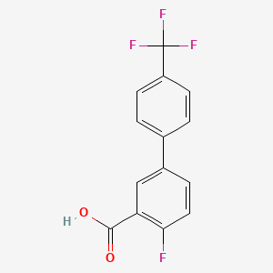 molecular formula C14H8F4O2 B580298 2-Fluoro-5-(4-trifluoromethylphenyl)benzoic acid CAS No. 1179671-81-8