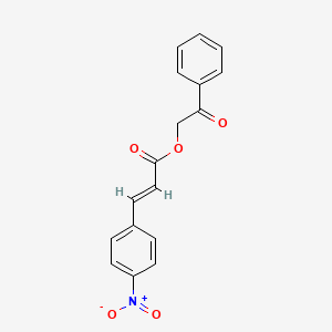 molecular formula C17H13NO5 B5803044 2-oxo-2-phenylethyl (2E)-3-(4-nitrophenyl)prop-2-enoate 