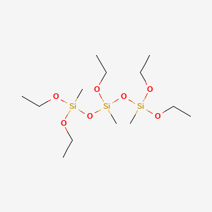 molecular formula C13H34O7Si3 B580305 1,1,3,5,5-Pentaethoxy-1,3,5-trimethyltrisiloxane CAS No. 18419-59-5