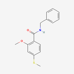 molecular formula C16H17NO2S B5803140 N-benzyl-2-methoxy-4-(methylsulfanyl)benzamide 