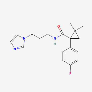 1-(4-Fluorophenyl)-N-(3-imidazol-1-ylpropyl)-2,2-dimethylcyclopropane-1-carboxamide