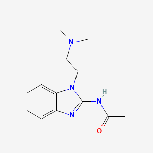molecular formula C13H18N4O B5803159 N-{1-[2-(dimethylamino)ethyl]-1H-benzimidazol-2-yl}acetamide 