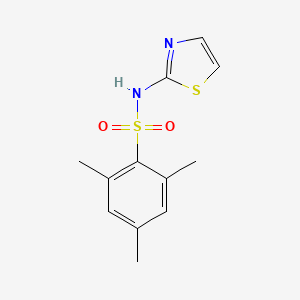 molecular formula C12H14N2O2S2 B5803276 2,4,6-Trimethyl-N-thiazol-2-yl-benzenesulfonamide 