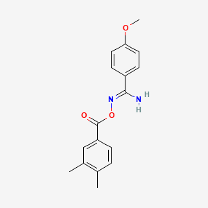 molecular formula C17H18N2O3 B5803299 (Z)-[AMINO(4-METHOXYPHENYL)METHYLIDENE]AMINO 3,4-DIMETHYLBENZOATE 