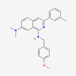 molecular formula C26H27N3O B580330 N1-(4-methoxybenzyl)-N7,N7-dimethyl-3-m-tolylisoquinoline-1,7-diamine CAS No. 1248622-41-4
