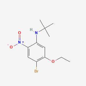 molecular formula C12H17BrN2O3 B580340 4-Bromo-N-tert-butyl-5-ethoxy-2-nitroaniline CAS No. 1280786-66-4