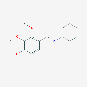 molecular formula C17H27NO3 B5803436 N-methyl-N-[(2,3,4-trimethoxyphenyl)methyl]cyclohexanamine 