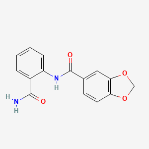 molecular formula C15H12N2O4 B5803460 N-(2-CARBAMOYLPHENYL)-2H-13-BENZODIOXOLE-5-CARBOXAMIDE 